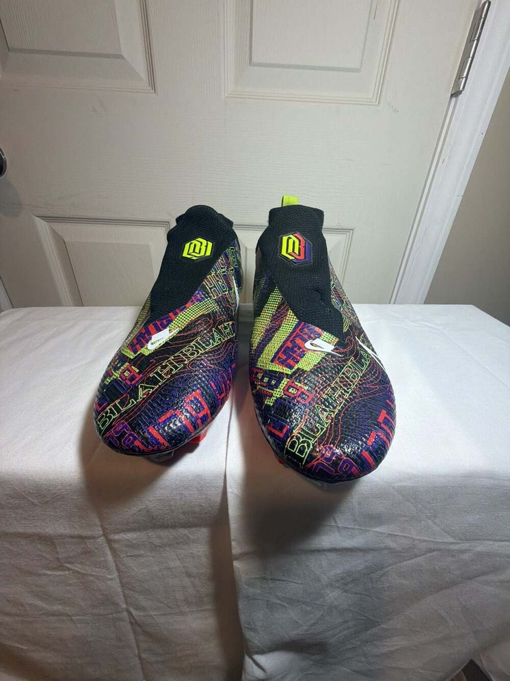 Nike Vapor Edge Pro OBJ Football Cleats Black Multi Color